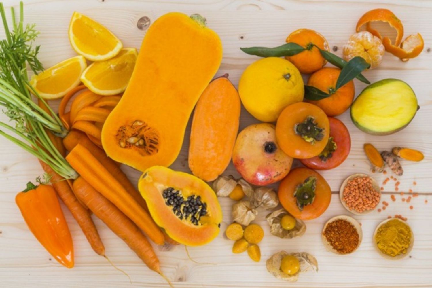 Thực phẩm có màu cam - vàng thường có lượng carotenoids cao.