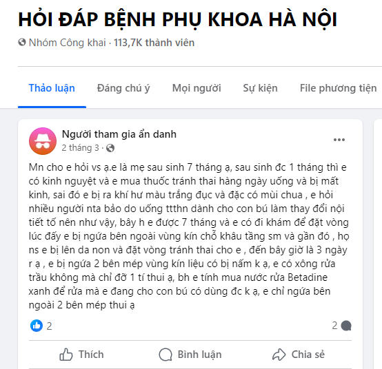 Câu hỏi của người bệnh