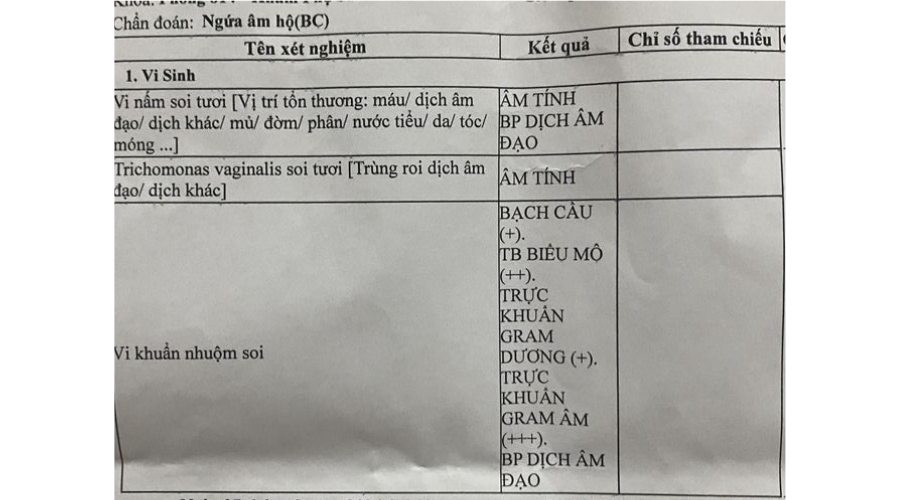 Ngứa vùng kín đã xét nghiệm, đặt thuốc nhưng không đỡ 2 Hình ảnh do khách hàng ẩn danh cung cấp
