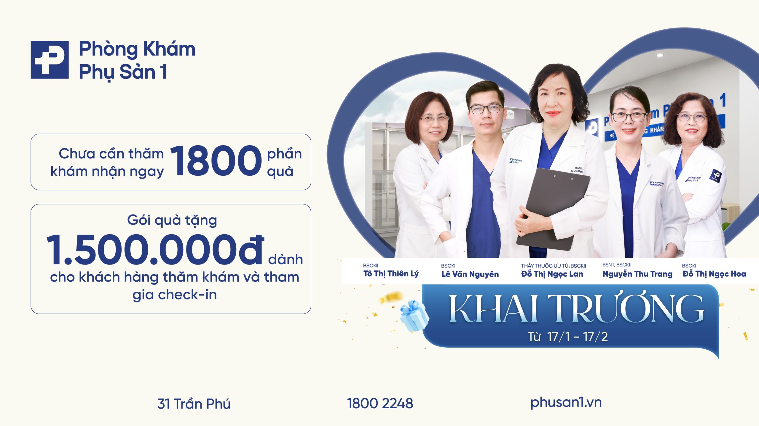 Phòng khám Phụ Sản 1 cơ sở Trần Phú 2 scaled